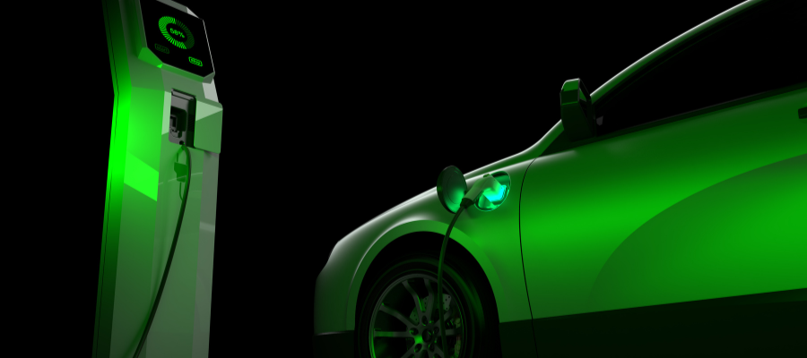 Charging of electric car.